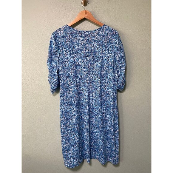 NWT Lilly Pulitzer Women's Belden Elbow Blue Blooming Sleeve Midi‎ Dress Size XL - Picture 3 of 9